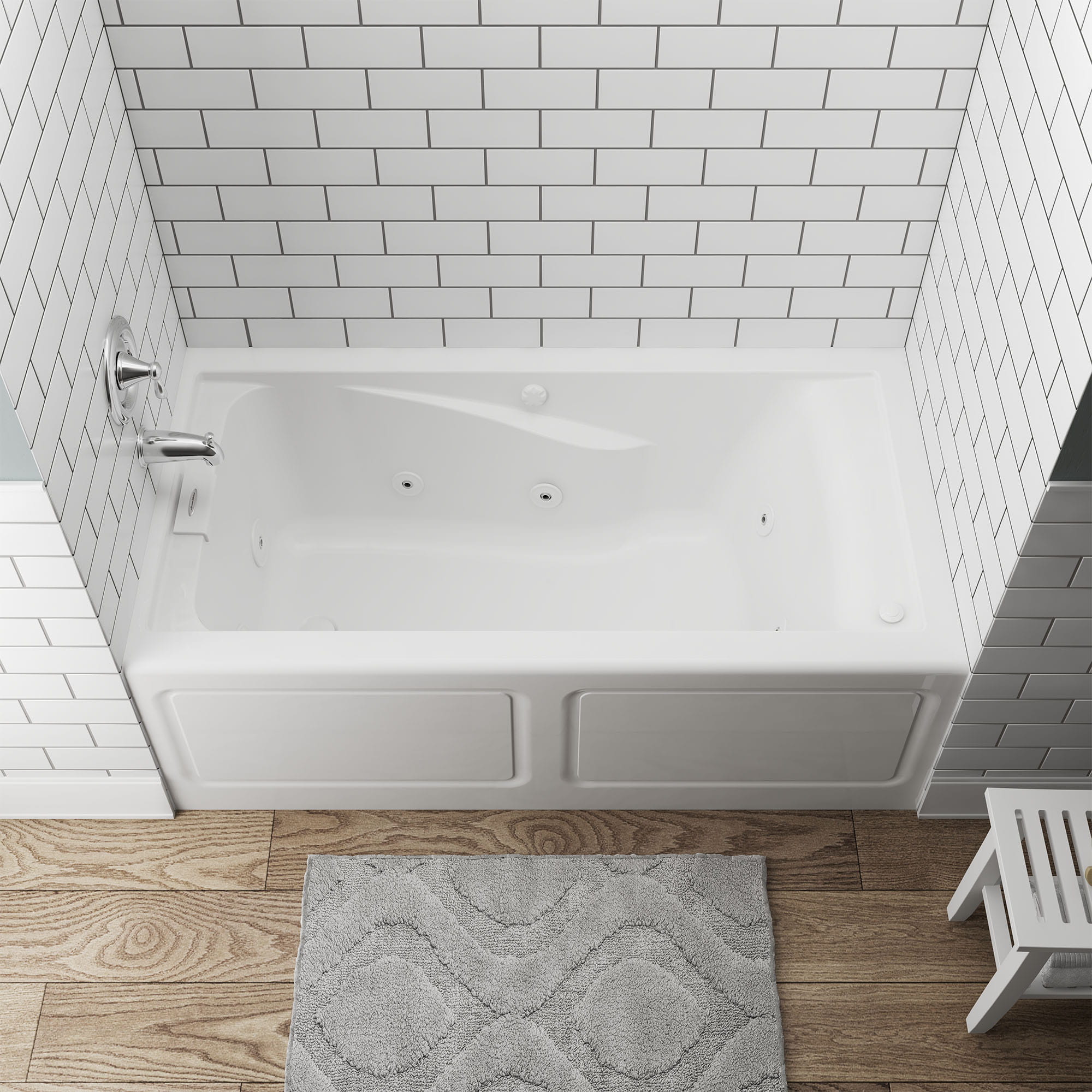 Mainstream 60in x 32in 8-Jet Whirlpool Tub with Left-Hand Drain